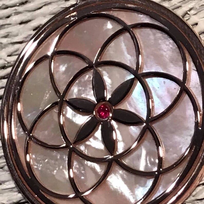 81stgeneration Collana Argento Sterling Ritagliare Seme della