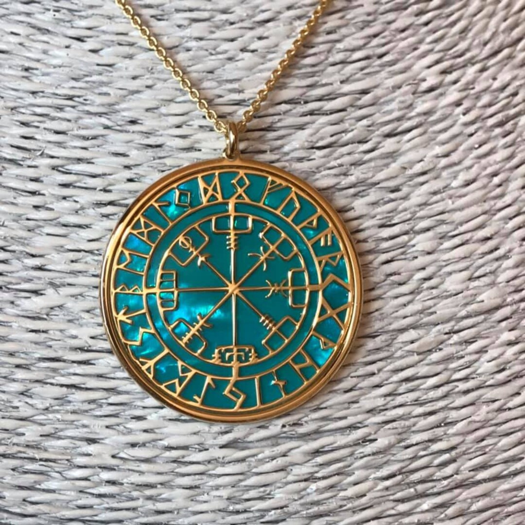 Collana Vegvisir vichinga in argento sterling - Gioielli