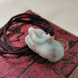 Ox Natural Type A Jadeite Jade Pendant
