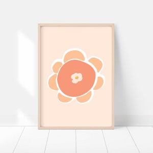 Blush Wall Art, Art mural imprimable, Impression de fard à joues rose moderne, Impression botanique de fleurs lumineuses, Art mural floral abstrait, Téléchargement immédiat,