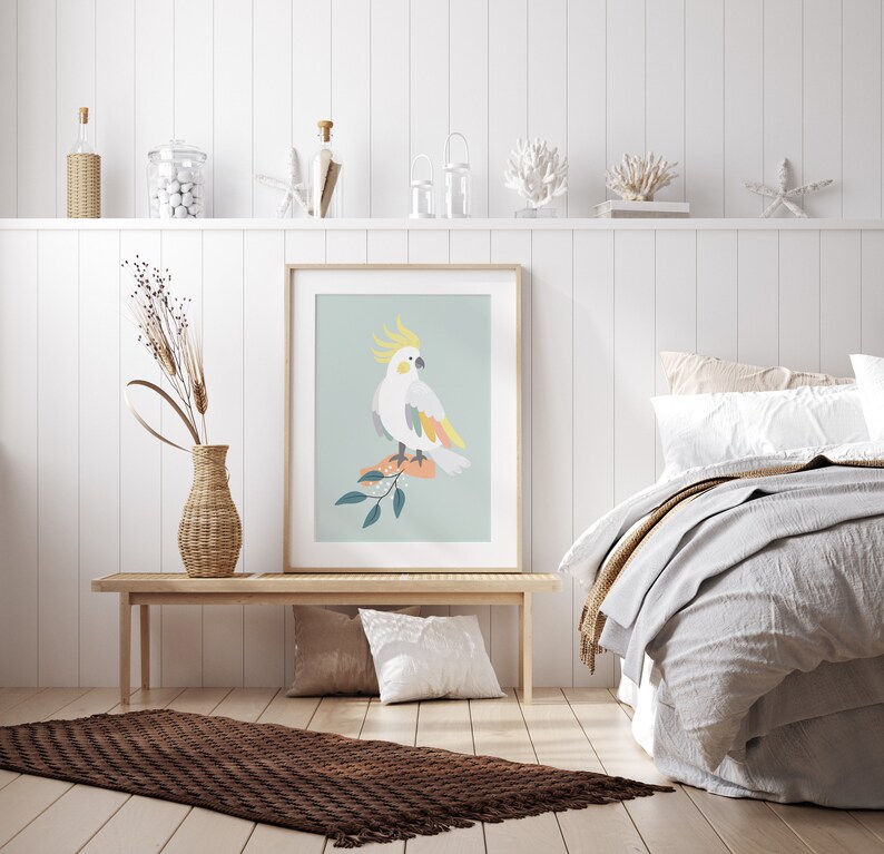 Australian Bird Print PRINTABLE WALL ART Tropical Bird - Etsy