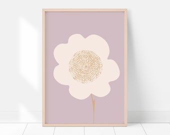 Minimalist Abstract Art - Printable Wall Art - Flower Print - Botanical Decor - Floral Art Print - Boho Wall Art - Bedroom Wall Decor