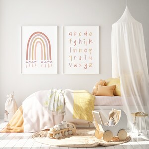 Pastel Rainbow Kids Room Decor // Printable Wall Art - Rainbow Wall ...