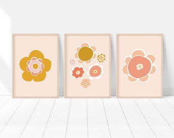 Blush Abstract Flower Print Set