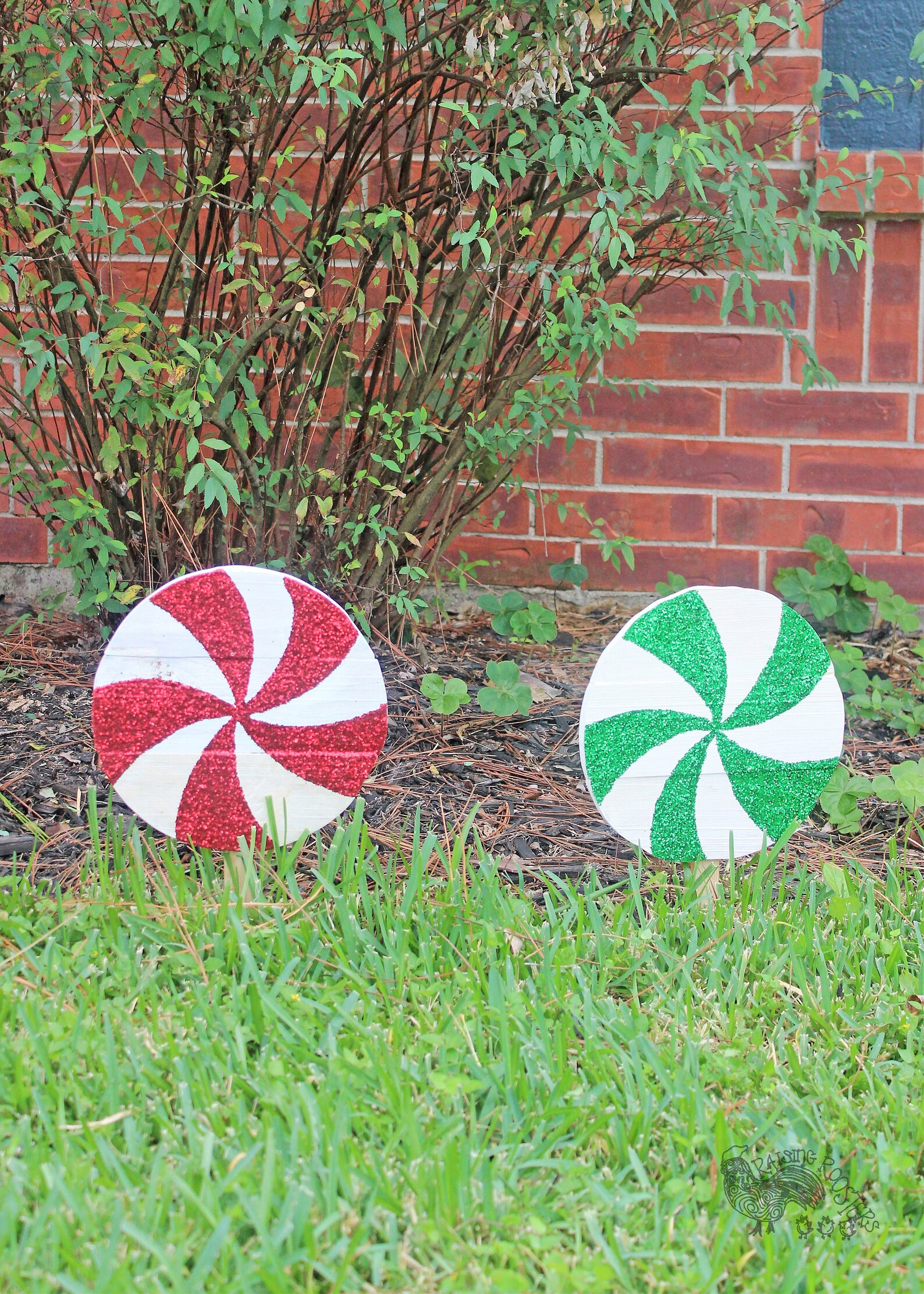 Peppermint Yard Stakes Peppermint Christmas Yard Art Perfect - Etsy