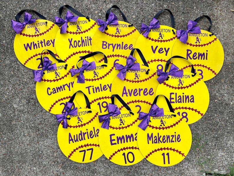 Softball Door Hanger Softball Hotel Door Sign Softball Door Etsy