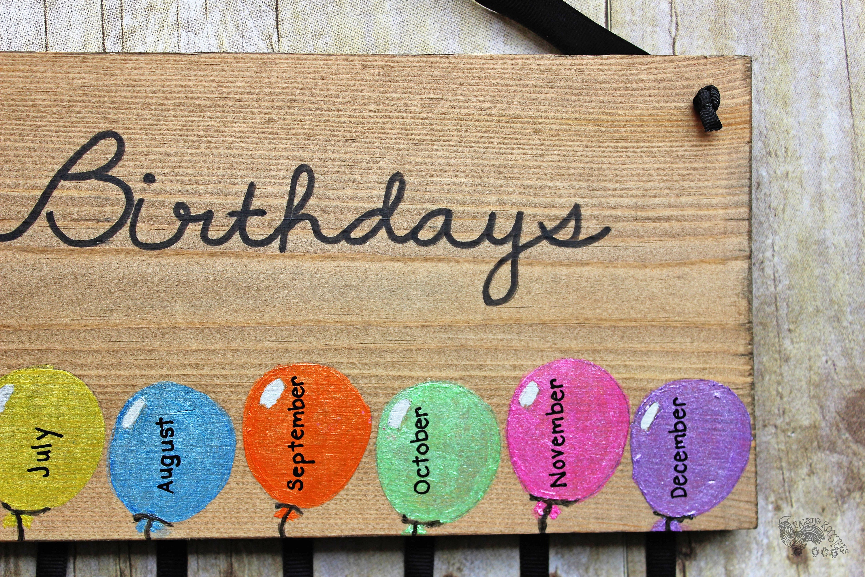 Birthday Calendar Birthday Chart Balloons Classroom Decor Etsy