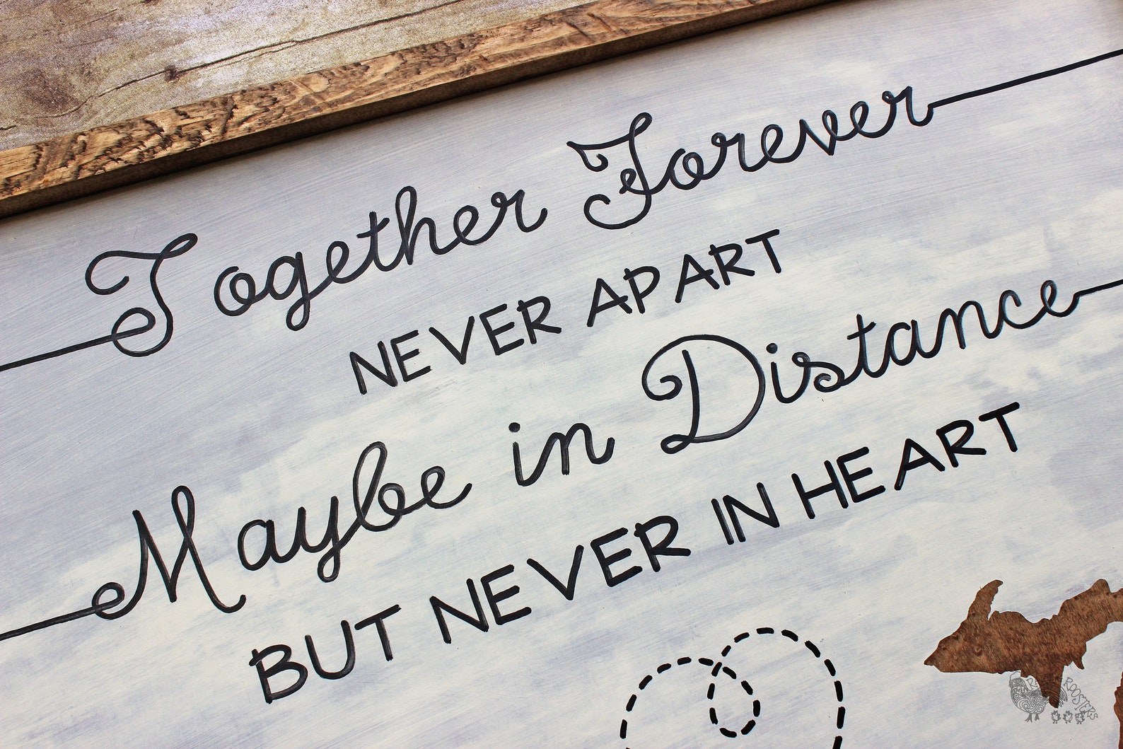 Two State Long Distance Sign Best Friends Sign Wood State | Etsy