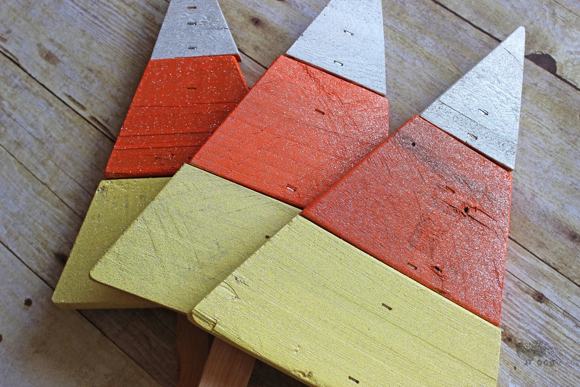 Candy Corn Yard Stakes Halloween Yard Sign Halloween Etsy