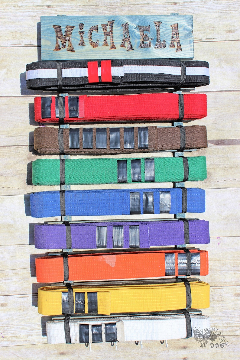 Personalized Martial Arts Belt Display Karate Belt Display Etsy