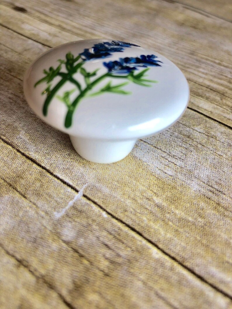 Handpainted on White Porcelain Knobs Etsy