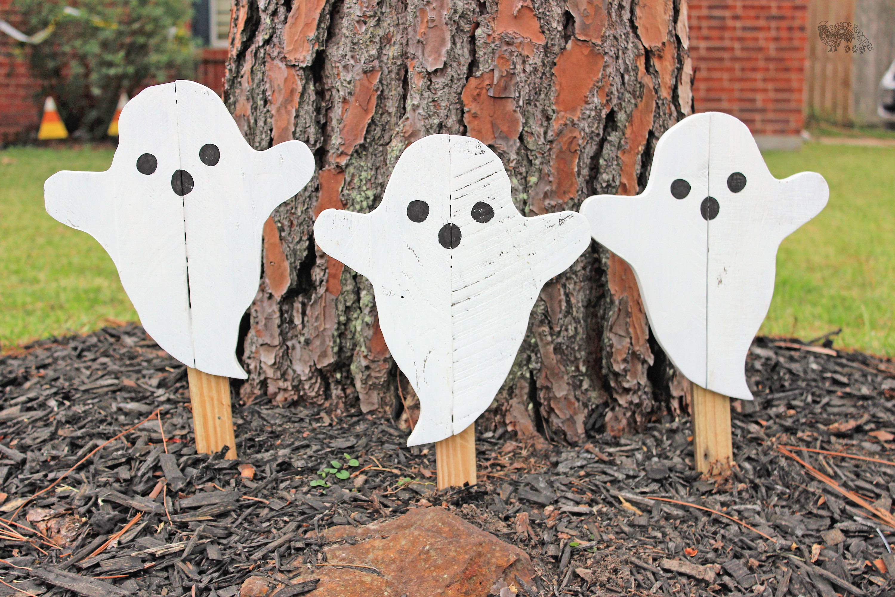 Ghost Stakes Halloween Yard Decoration Halloween Yard Art Etsy