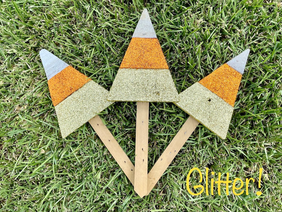 Candy Corn Yard Stakes Halloween Yard Sign Halloween - Etsy