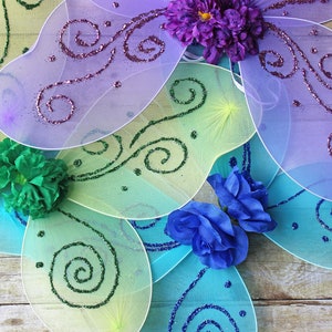 Glitter Fairy Wings- Fairy Garden Party- Little Girl Accessory- Costume Accessory- Butterfly wings