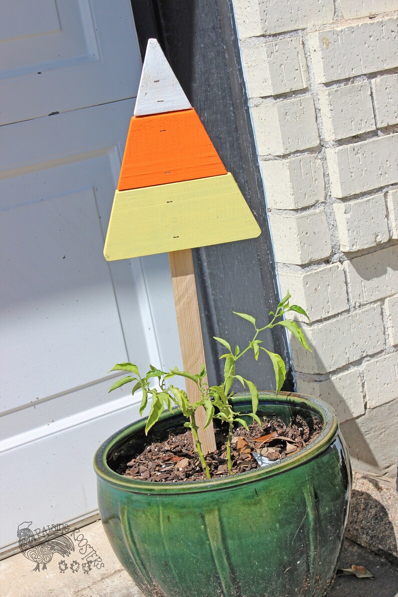 Candy Corn Yard Stakes Halloween Yard Sign Halloween Etsy