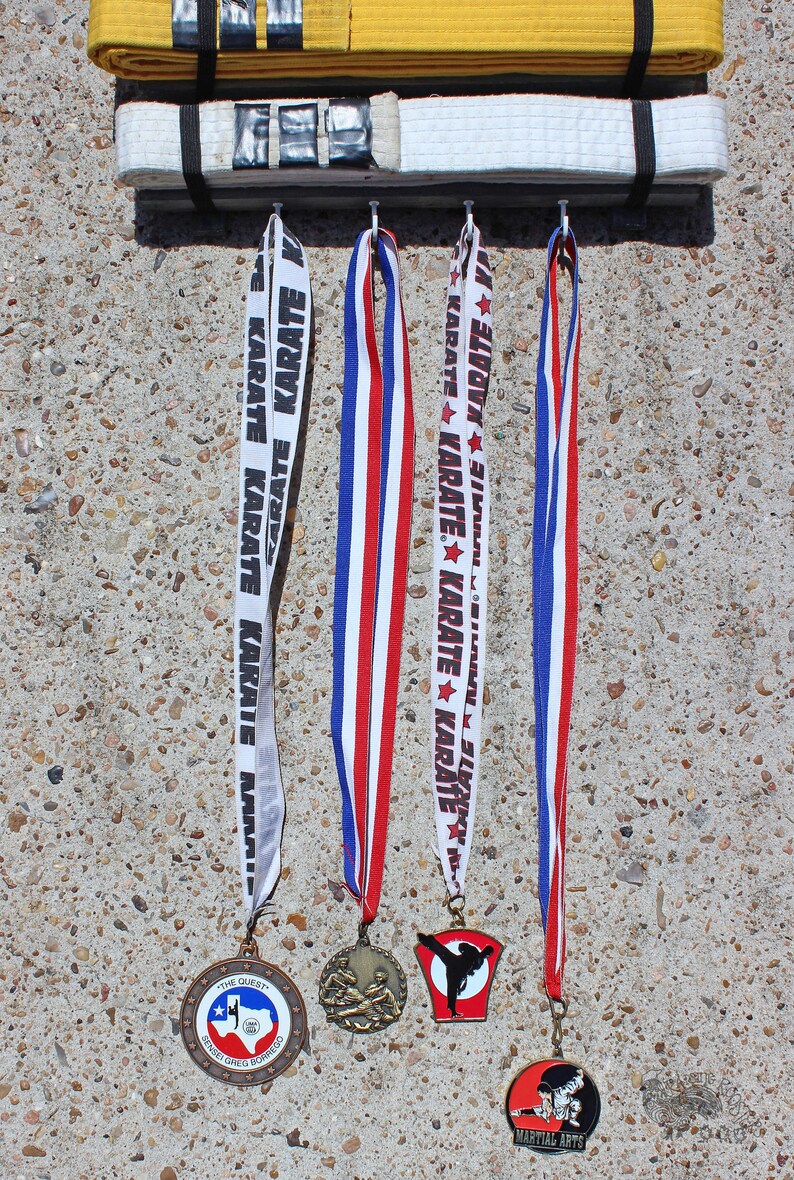 Personalized Martial Arts Belt Display Karate Belt Display Etsy