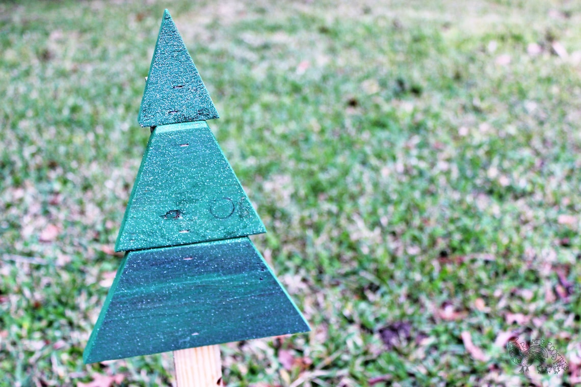 Christmas Tree Yard Stakes Outside Christmas Decorations Etsy