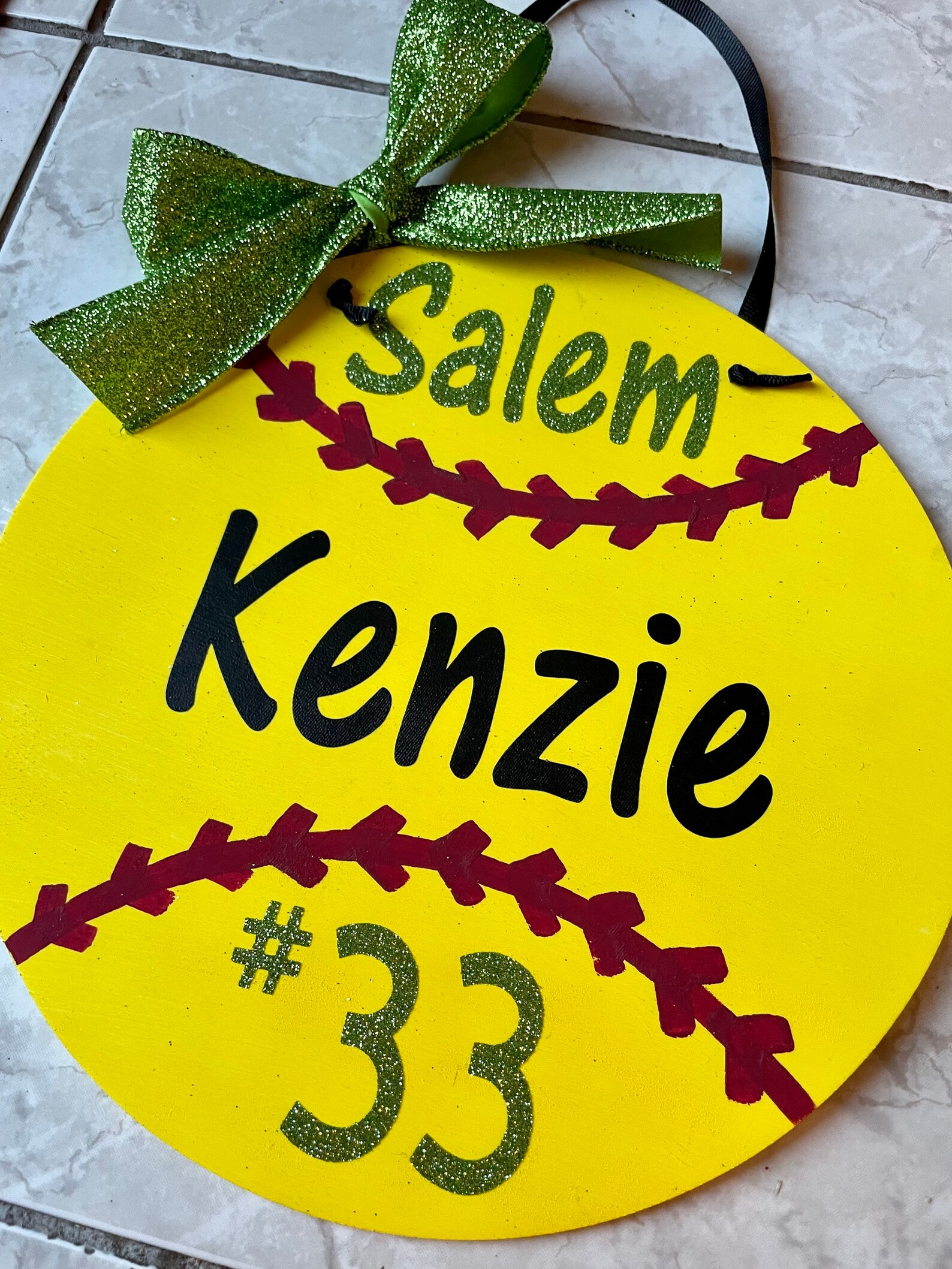 Softball Door Hanger Softball Hotel Door Sign Softball Door Etsy