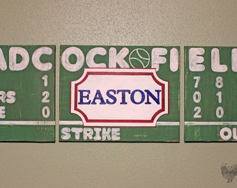 PERSONALIZED Canvas Baseball Scoreboard- Perfect for Boys room/ Nursery/ Man Cave