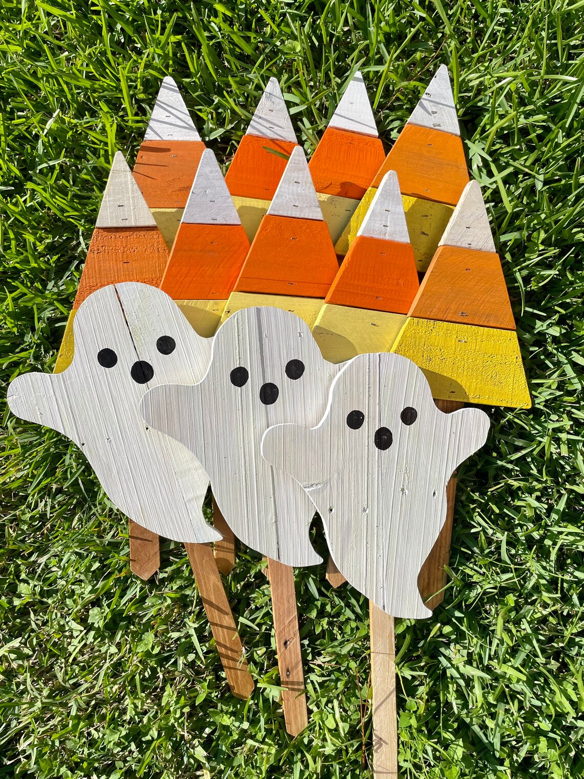 Candy Corn Yard Stakes Halloween Yard Sign Halloween Etsy