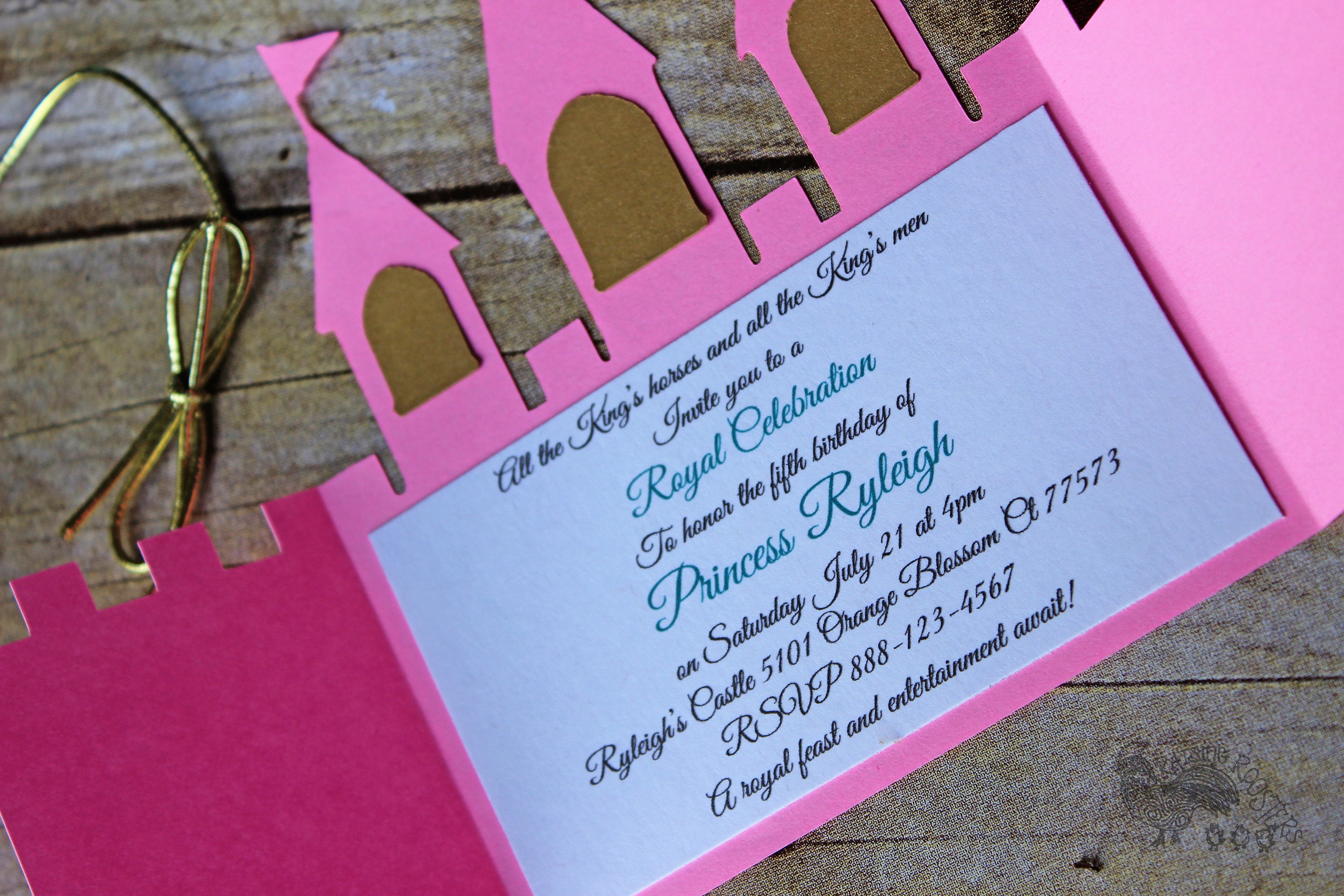 castle invitations handmade invitations