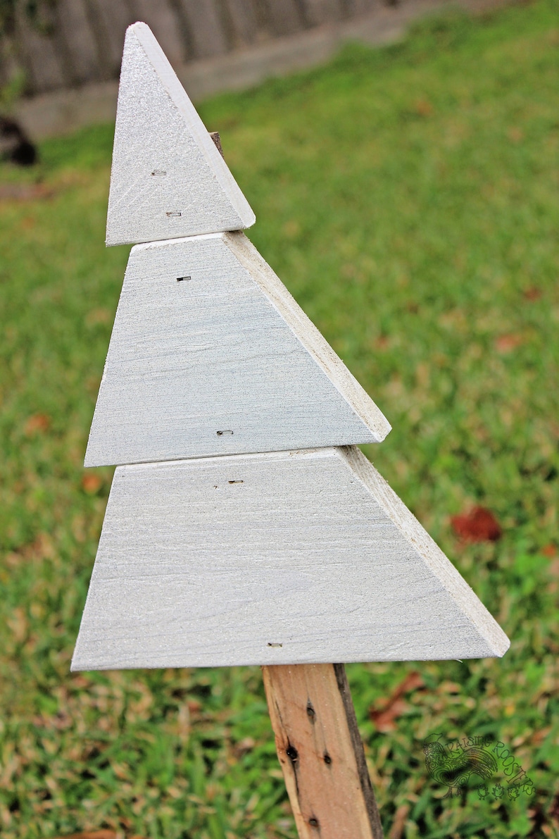 Christmas Tree Yard Stakes Outside Christmas Decorations  Etsy