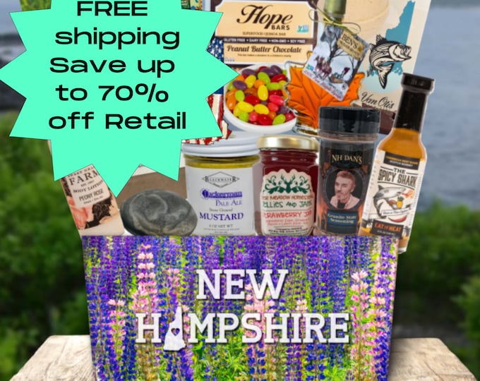 Made in New Hampshire Gift Basket NH Made, Boxes Made in NH Loaded With