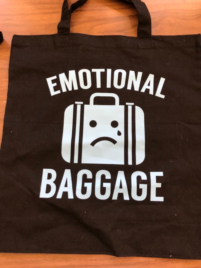 Emotional baggage tote bag