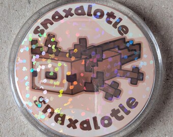 Snaxalotle chocolate roll sparkly badge