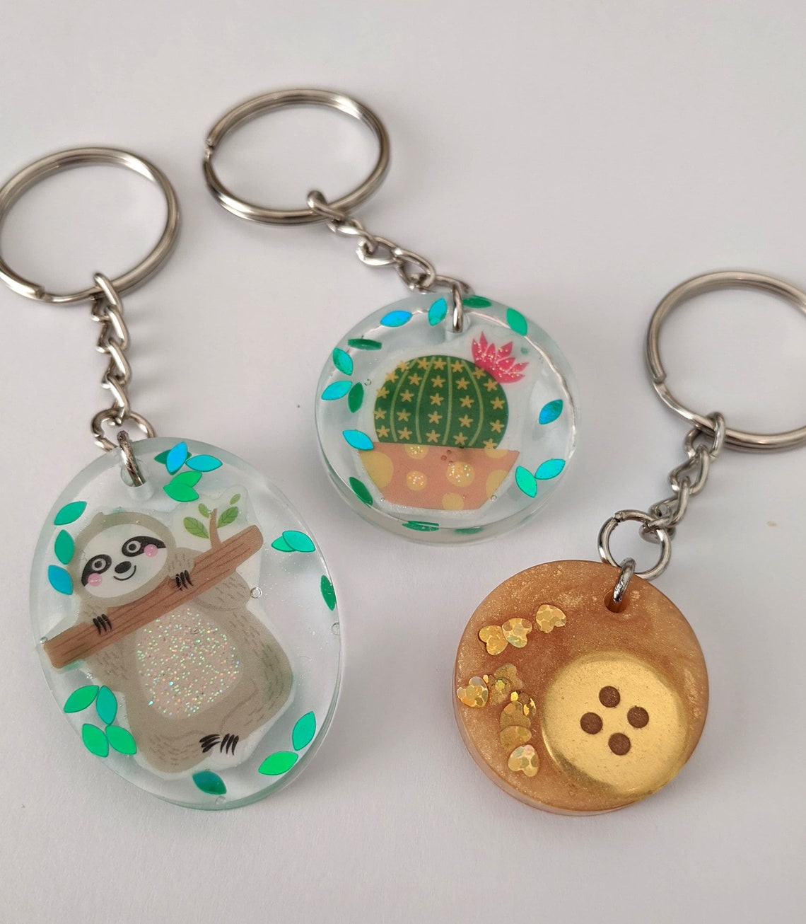 Resin Keyrings 3 to choose from resin keychains cute resin Etsy