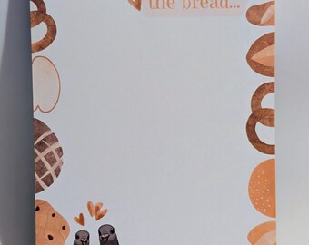 Pigeon bread notepad - A6 Tear Away pad