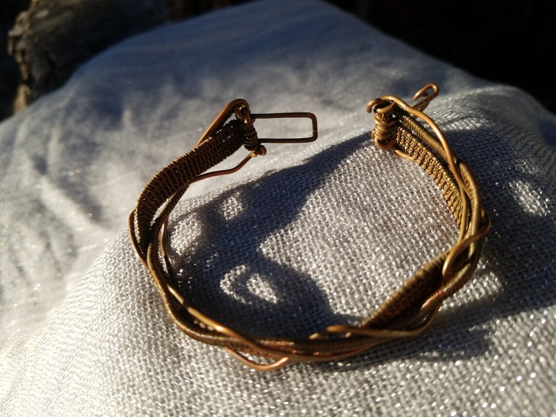 Copper Bracelet // Woven Wire Bracelet // Braided Copper Bracelet // Handmade Bracelet