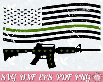 Rifle flag svg | Etsy