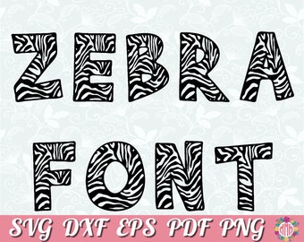 Zebra Font Svg Files For Cricut Zebra Letters Svg Monogram Font Zebra Numbers Svg Zebra Alphabet Svg Striped Font Svg Zebra Stripes Svg