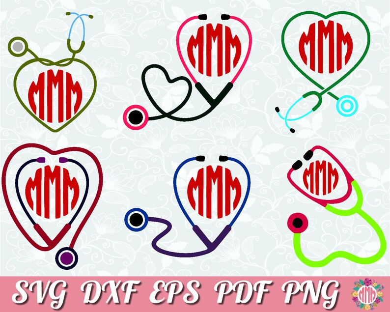 Stethoscope Svg Stethoscope Monogram Frame Stethoscope Etsy