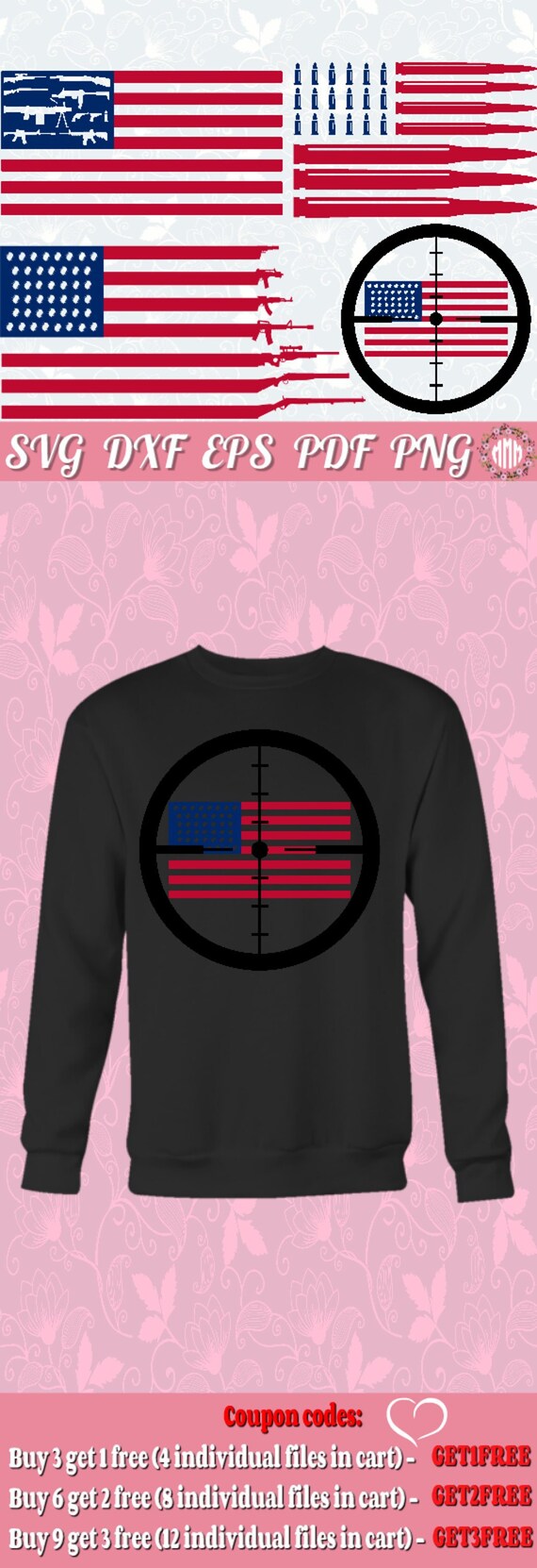 Download Gun Flag Svg Files For Cricut American Flag Svg Bullet ...