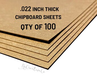 Made in USA 8.5x11 50pt Chipboard Heavy Weight 100% Recycled 100 Pack 