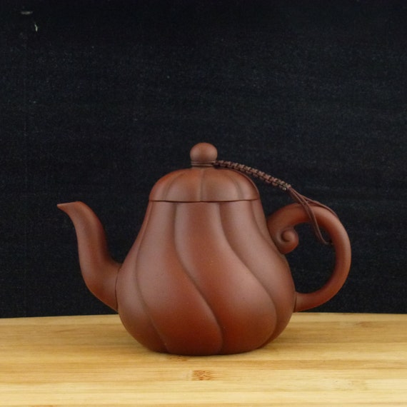Little Great Pumpkin Teapot 120 Ml Red Clay Or Chocolate Etsy