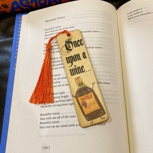 Buckfast &quot;Once upon a WINE&quot; Bookmark // Bucky, Scotland, Bookworm, Book lover Gift