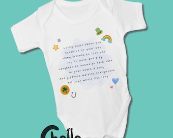 Irish Baby Blessing Baby Grow // Ireland, New Baby Gift, Baby Shower, Irish Toast, Good Luck
