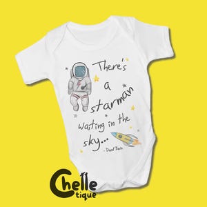 Body "Starman" di David Bowie // Ziggy Stardust, Rock n Roll, Musica, Regalo per neonati, Body per neonati, Vestiti, Regalo, Baby Shower