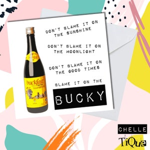 Tarjeta de cumpleaños de BUCKY Buckfast // Vino tónico escocés divertido de Escocia