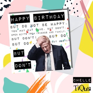 ボリス・ジョンソン誕生日おめでとうカード // 面白い英国首相、Covid-19、ロックダウン
