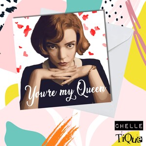 &quot;You&#39;re my Queen&quot; - &quot;&quot;You&#39;re my Queen&quot;&quot; - Karte // Valentinstag, Liebe, Freundschaft, Netbook, Geschenkkarte.&quot;