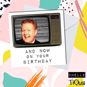 Julian Simmons Funny Birthday Card // Northern Ireland TV Presenter