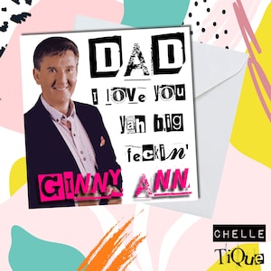 Daniel O'Donnell "Big F#*kin Ginny Ann" vaderdagkaart // Donegal, Ierland, Ierse vader, vader