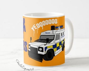 Uppa Peelers Yeooo Mug // PSNI, Police Northern Ireland, Norn Iron, Police Meat Wagon, Belfast, Derry Londonderry, RUC