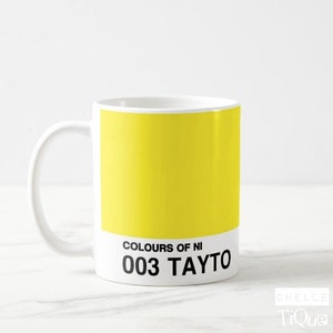 Colours of NI Tayto Mug // Tayto Cheese and Onion Crisps, Northern Ireland, Tayto Castle Tandragee, Northern Irish Gift