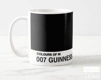 Colours of NI Irish Stout Mug // Northern Ireland, Irish Gift, St James' Gate, Arthur G, Irish Pub Gift, Colour Chart