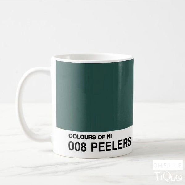 Farben von NI Peelers Tasse // PSNI, Polizei, Nordirland, Belfast, Lustiges Geschenk, Farbkarte